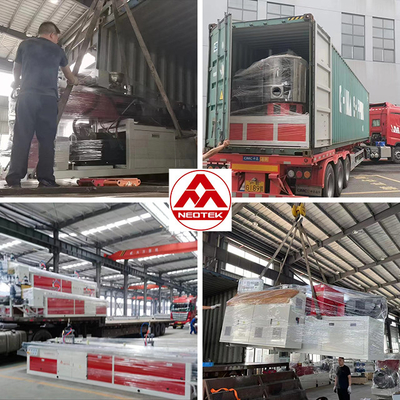 WPC Wide Door Kitchen Board Extrusion Line2 26000x7000x4000 para produção personalizada